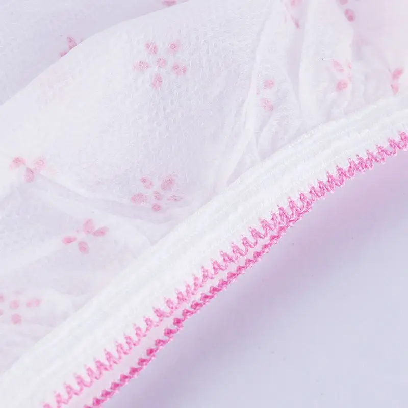 7 pcs Once Use Women Travel Printed Disposable Panties Pregnant Underwear Panties  Postpartum Paper Cotton Underwear