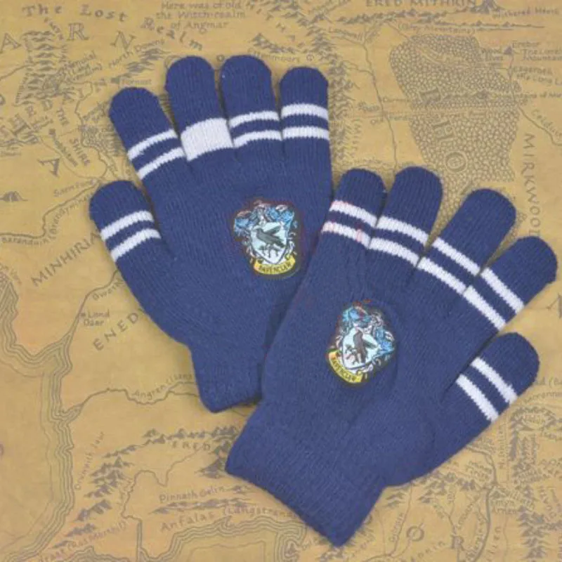 Харри Поттер символ вязаные перчатки для колледжа Гриффиндор Слизерин ручная одежда сенсорный экран открытый перчатки практичные подарки