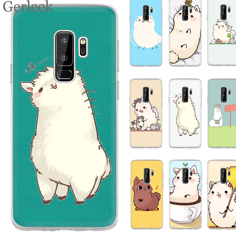 Жесткий чехол Desxz с милым мультипликационным принтом Альпака для Samsung A7 A9 A5 A3 A10 A30