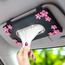 Цветочные украшения интерьера автомобиля аксессуары для девушек леди ткани Boxcrystal Автомобиль Стайлинг автомобиля крышка редукторов ручной тормоз автомобиля коробка ткани
