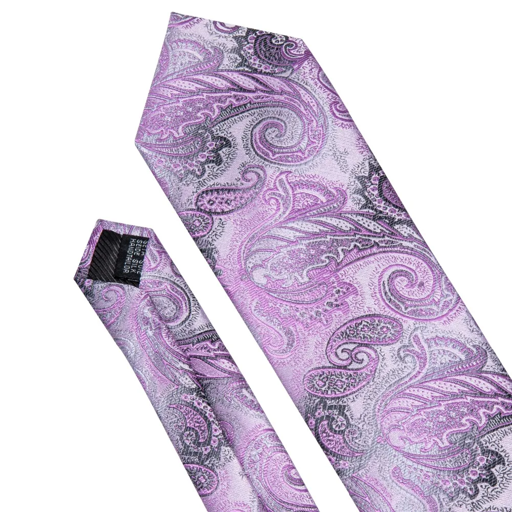 Мужская одежда аксессуары галстук платок Фиолетовый Пейсли 100% костюм галстук для свадьбы жениха Барри. Ван Droshipping Ls-5048