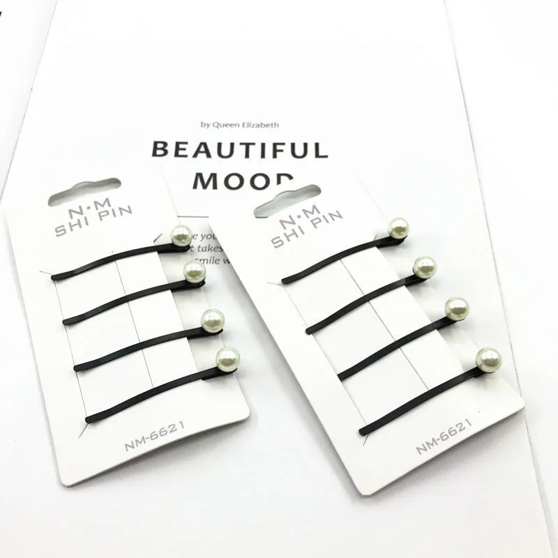 

4PCs Pearl Metal Hairclips Women Hair Clip Hairpin Girls Hairpins Barrette Hairgrip Bobby Pin Hair Accessories