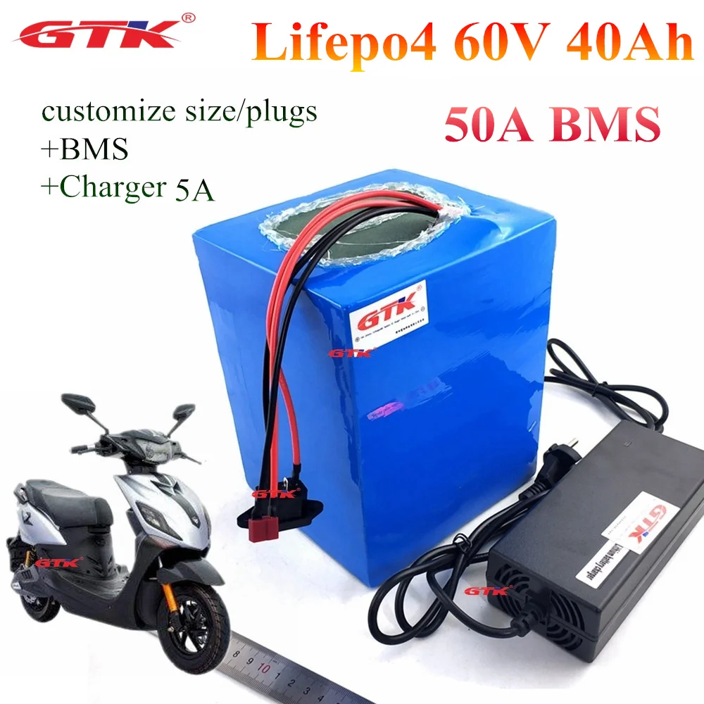 

60V 40Ah 30Ah 3000W 35ah High power Electric Bike Battery Built-in 50A BMS scooter Lithium Battery Pack 60V 64v + 73v 5A Charger