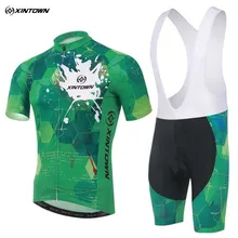 XINTOWN летняя велосипедная одежда Зеленый Велоспорт Джерси комплект Mountain Велосипедный спорт одежда гоночный велосипед Костюмы Ropa Conjunto Ciclismo
