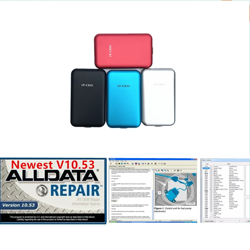 2021 ремонт автомобиля Alldata программное обеспечение alldata10.53 в 640 Гб HDD usb3.0