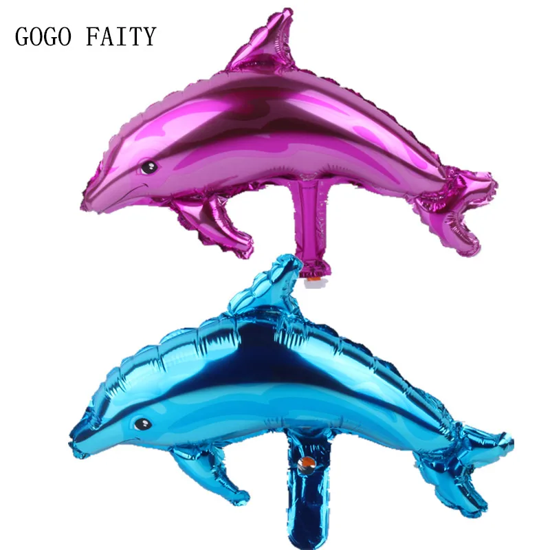 

GOGO FAITY shipping mini dolphin main aluminum balloons decorated children's birthday party balloon toy wholesale