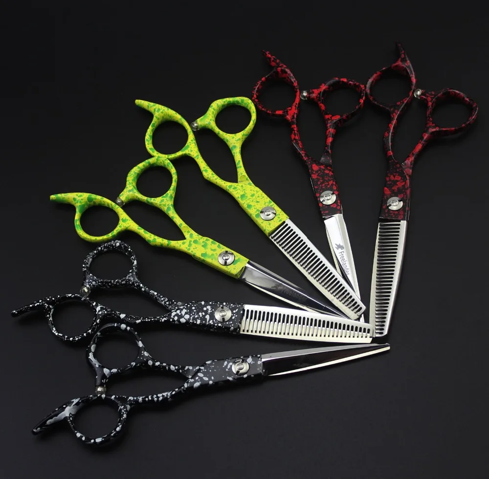 

6.0 inch Professional Hairdressing scissors set Cutting+Thinning Barber shears High quality Personality