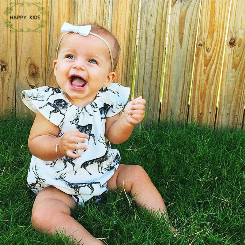 DLY187 Baby Sliders With Short Sleeve Cotton Baby Boy Girl Clothes