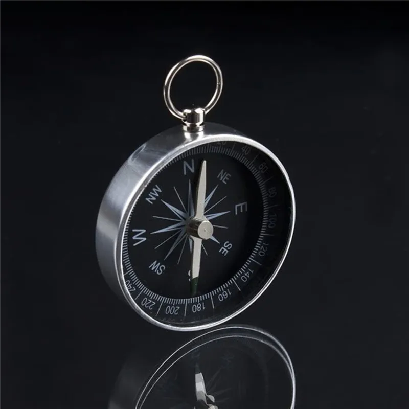 

Mini Aluminum Camping Compass Hiking Navigation Easy to Carry Hanging Key Ring Outdoor Guide Compass Black Cool SA460 P20