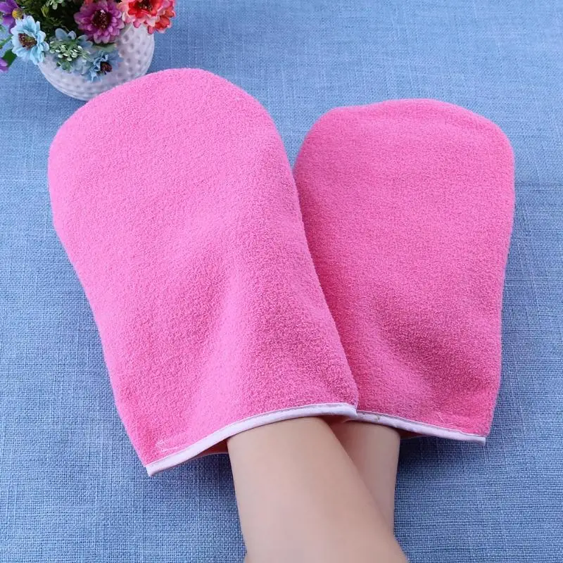 

1pair Paraffin Wax Protection Hand Gloves for Warmer Wax Heater Professional SPA Cotton Mittens hand care Nail Tools Accessoires