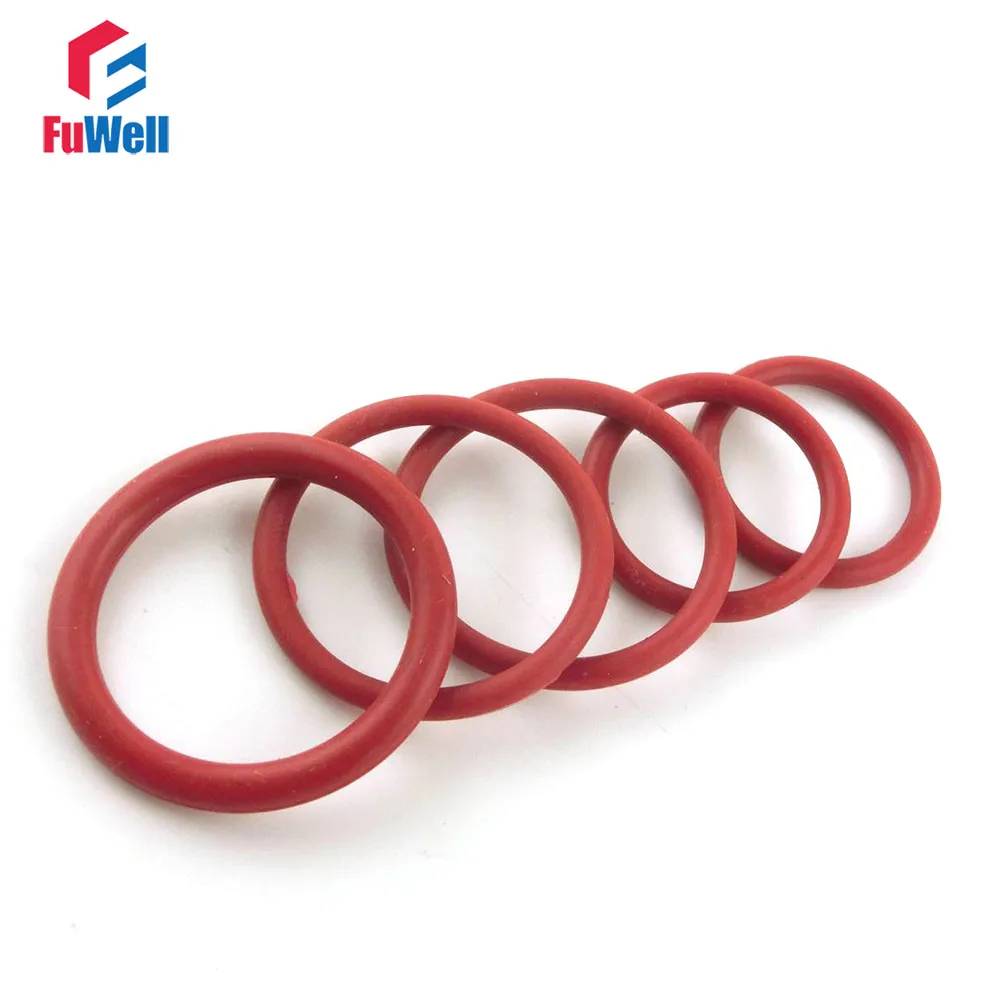 

20pcs 1.9mm Thickness O Rings Heat Resistance Seals Gasket 77/80/85/90/95/100/105/110/115/120mm OD Red Silicon O-rings Sealing