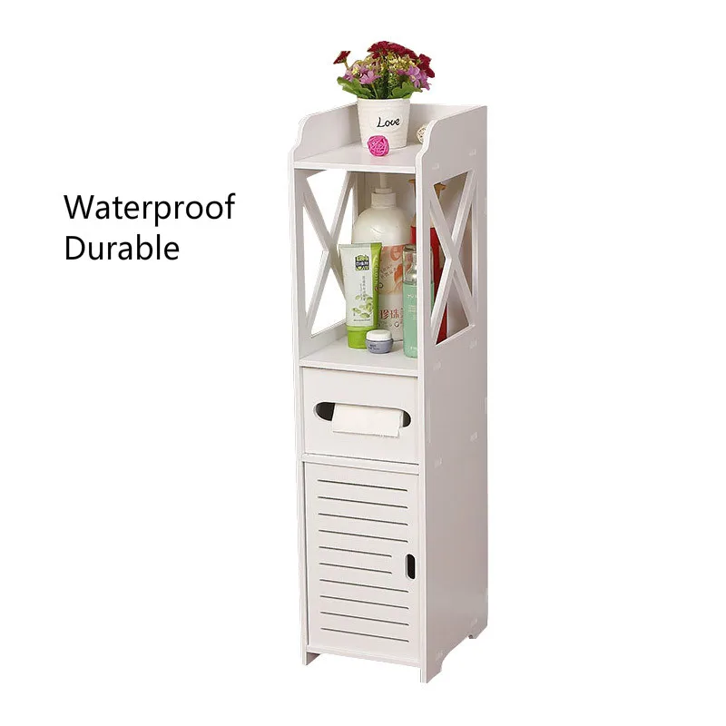 

15%, Bathroom Storage Rack Living Room Stand Shelf Storage Cabinet Waterproof Wooden Plastic Storage Rack With Drawer