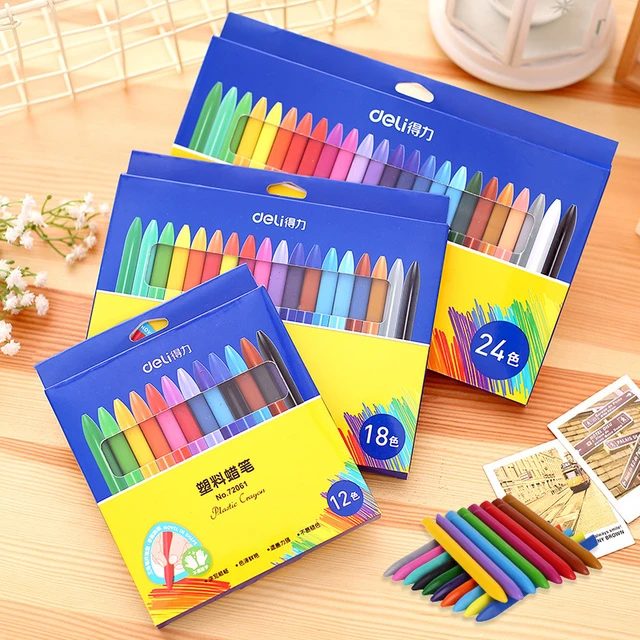 12 Colors Caryon Pencils Wax Drawing Set Artist Paint Oil Pastel Pencil For  Student Kid School