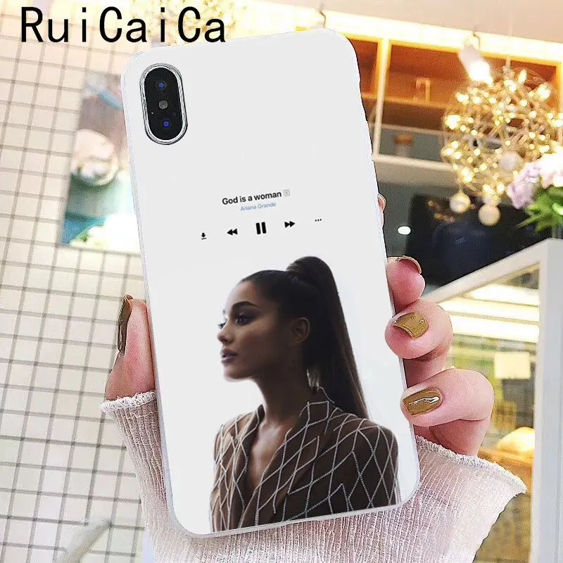 Ruicaica Ariana Grande God is a woman DIY печать рисунок чехол для телефона для iPhone 8 7 6 6S Plus X XS MAX 5 5S SE XR 10 Чехол