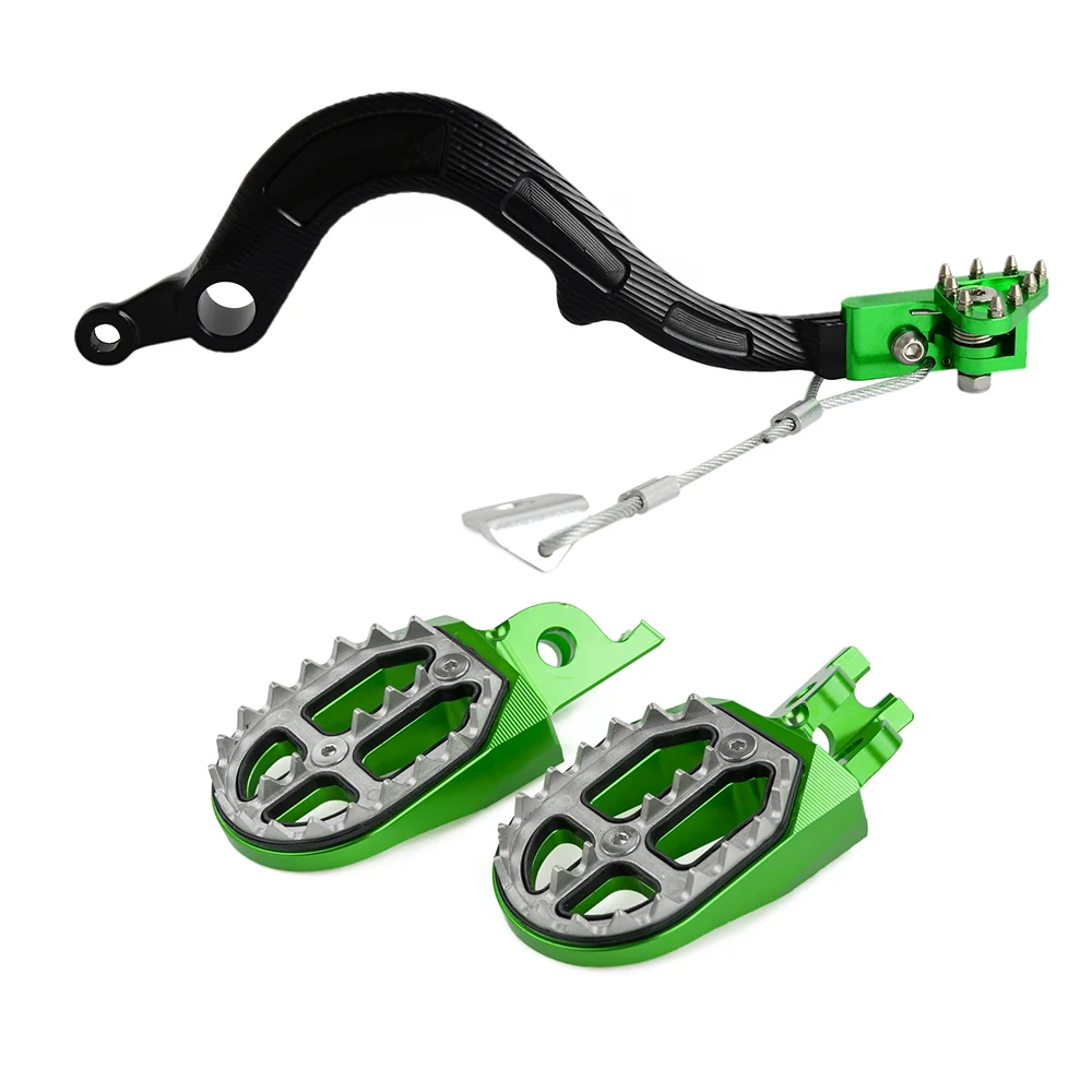 

Motorcycle Footrest Foot Pegs Rear Brake Pedal Lever For Kawasaki KLX450R 2008-2009 KX450F 2007 08 09 10 11 12 13 14 15 16 2017