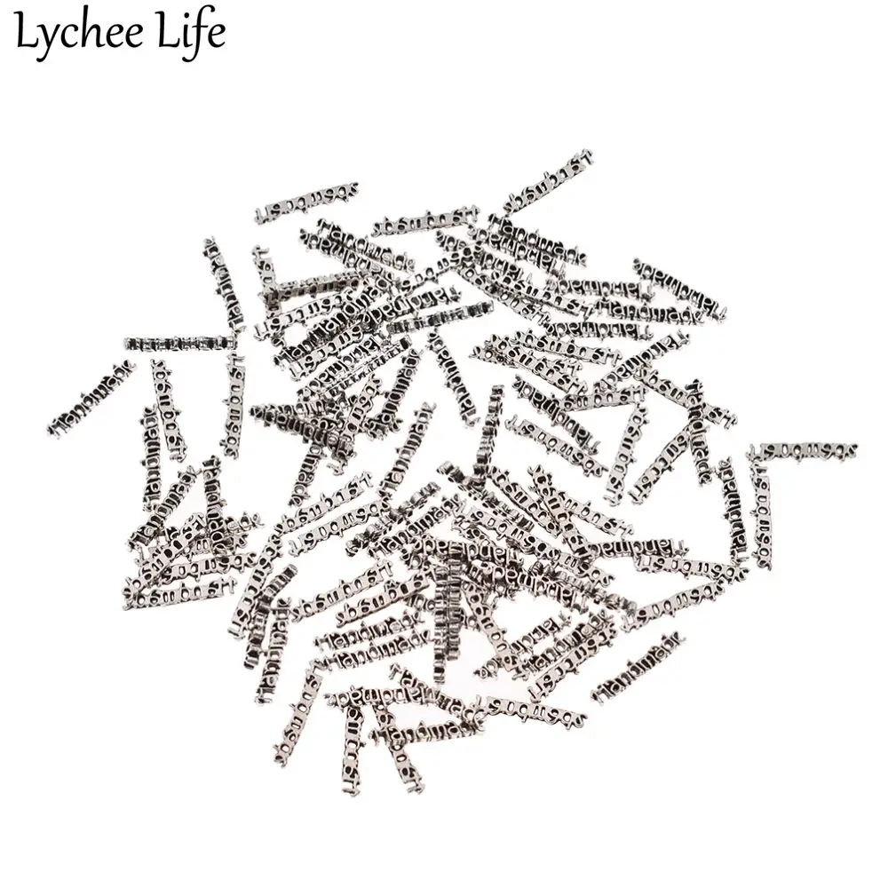 Lychee Life 100 шт. этикетки ручной работы из сплава для одежды, металлические Швейные аксессуары для дома с фабрики, поделки ручной работы, новое поступление - Цвет: 1