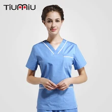 Новые наборы скрабов высокого качества с короткими рукавами Спецодежда для врача медсестры летний больничный медицинский салон красоты спа хирургическая медицинская форма