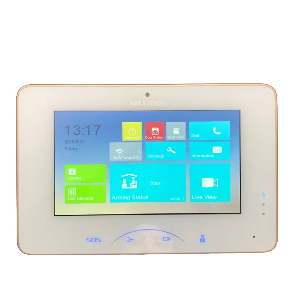 XHJYVISION DS KH8301 WT Крытый сенсорный видеоэкран 7 дюймов монитор 1024X600 0.3MP камера слот