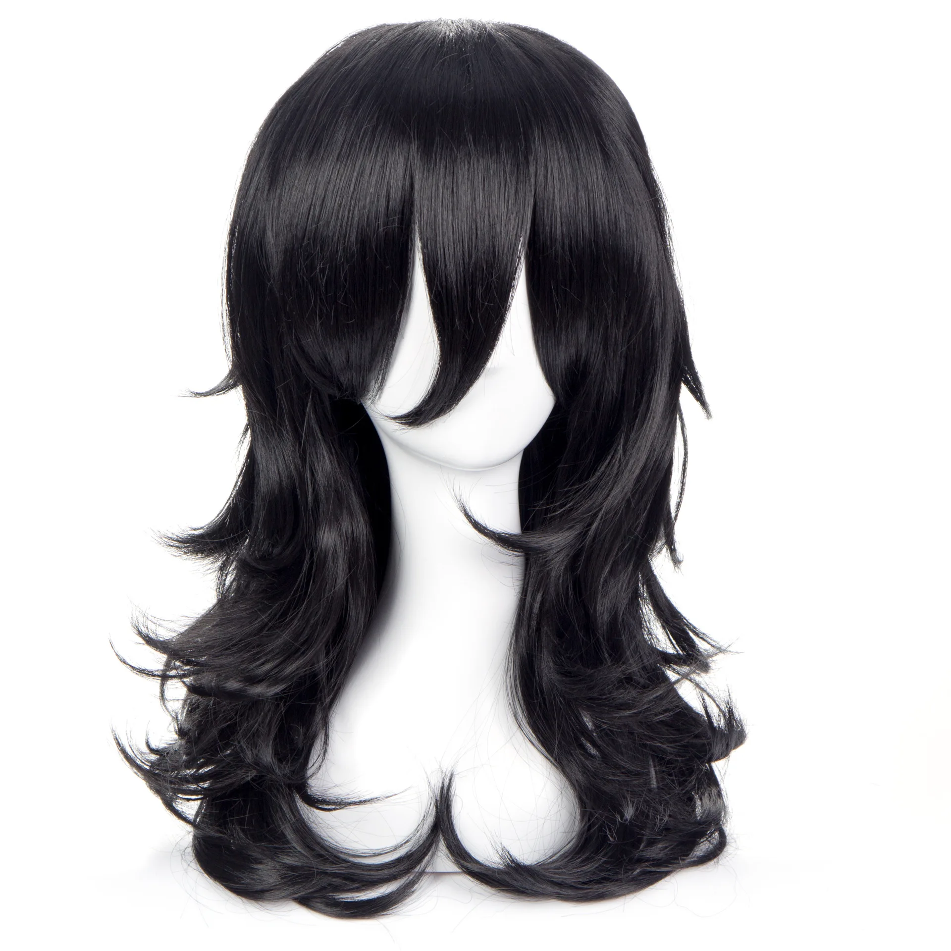 black cosplay wig