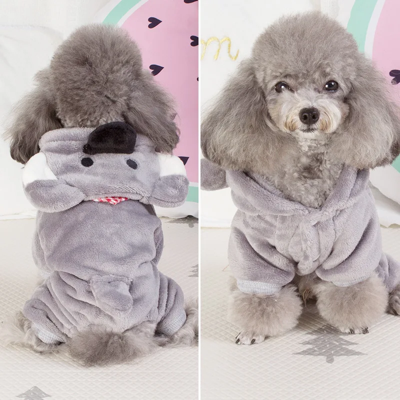 as picture Уплотненный коралловый бархат для домашних животных осенне-зимние платья для Тедди бульдога четырехногая одежда для домашних животных для собак - Цвет: as picture