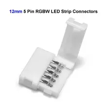 5 шт. 5 контактный разъем 12 мм 10 мм 5pin RGBWW разъем для светодиодной ленты сварка для SMD 5050 RGBW RGBWW светодиодные ленты