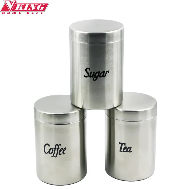 3pcs Set Kitchen Supplies Coffee Tea Sugar Container Seal Pot 3pcs Set Kitchen Supplies Coffee Tea Sugar Container Seal Pot Sealed Cans Free Shipping