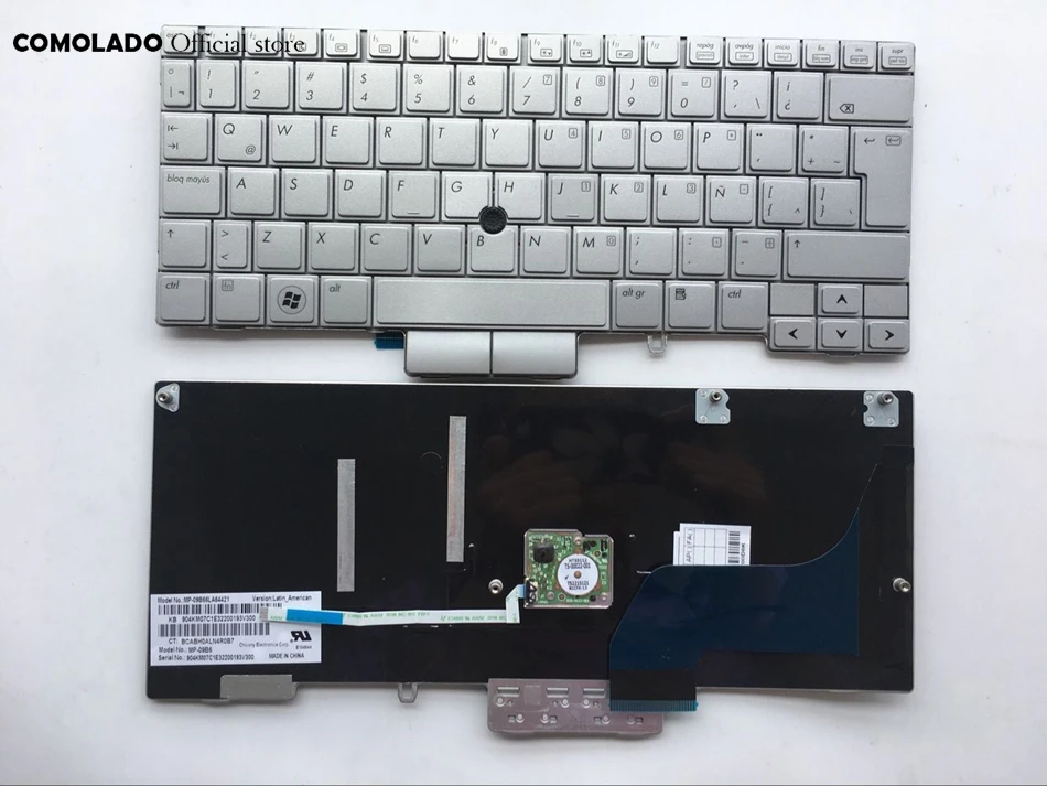 LA Latin keyboard for HP 2740P 2760P Silver With Backlit Pointing Stick Keyboard LA Layout