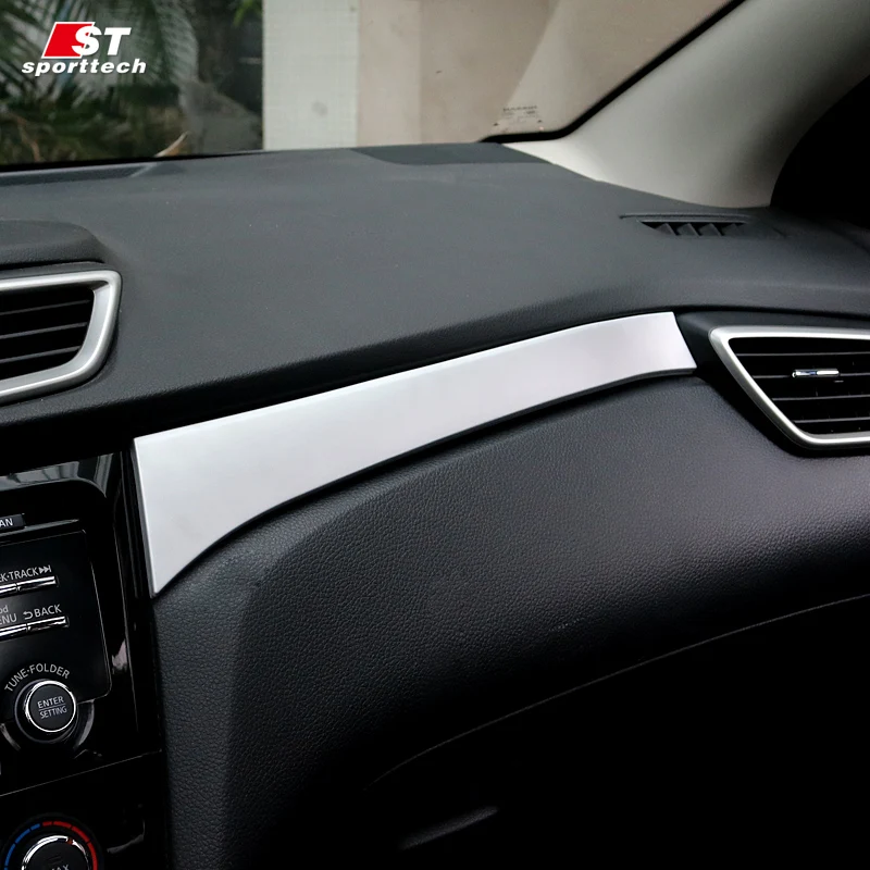 Car Styling Dashboard Trim Strip Cover For Nissan Qashqai 2016 2017-18 Chromium Stickers Accessories | Автомобили и мотоциклы