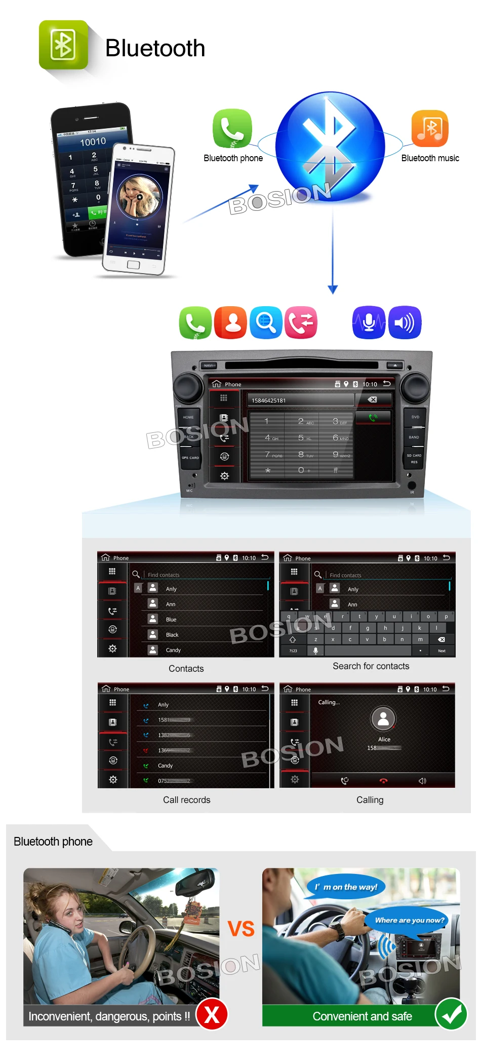Flash Deal Bosion android 7.1 2din car radio gps navi car dvd player for opel astra/vectra/zafira car stereo head unit with bluetooth wifi 14