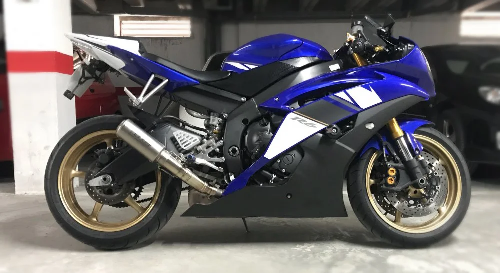 R6 Mid Соединительная труба полная система Мотоцикл выхлопная труба для yamaha r6 slip-on мотоцикл глушитель Echappement со средней трубой
