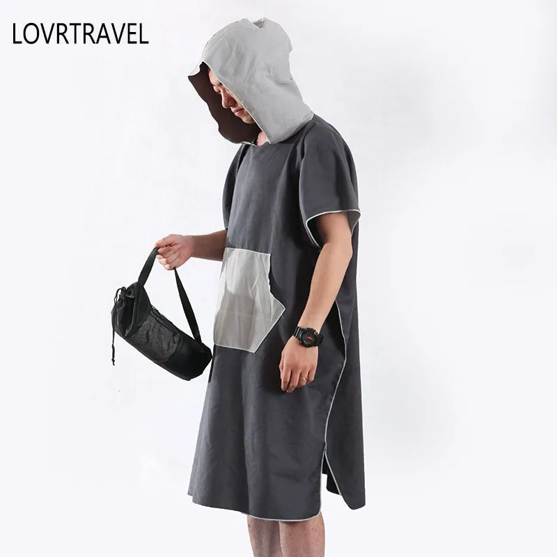 

Quick-drying Bathrobes Beach Cloaks Changing Clothes Towel Covers Adult Beach Swimming Bath Towels for Women Men Bathrobes