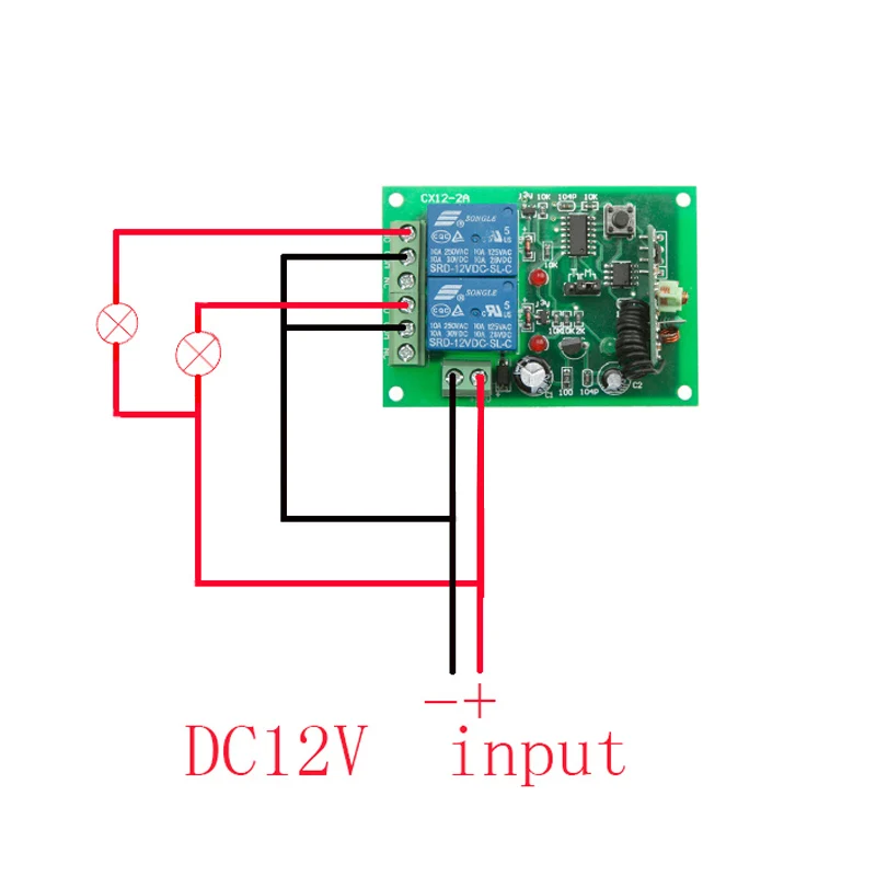 DC12V 2CH 蓝色 红灯 主板线路图-3