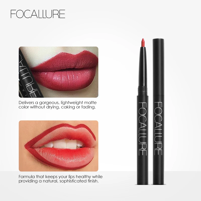 FOCALLURE Matte с контурным карандашом для губ функциональные бровей глаз и макияж