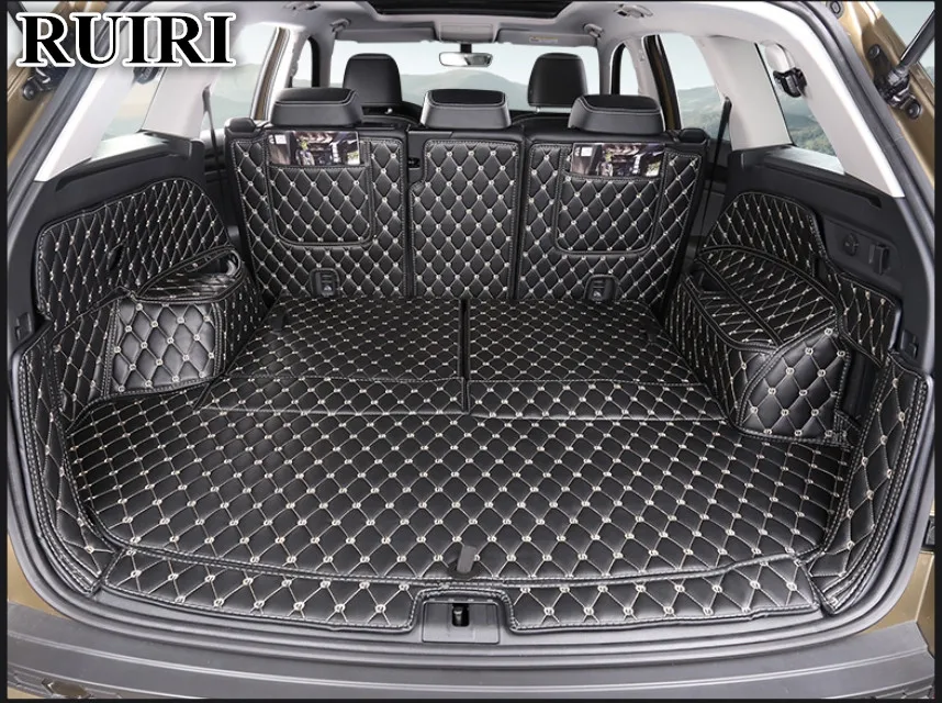 Top quality mats! Full set car trunk mats for Skoda KODIAQ 7 seats 2019