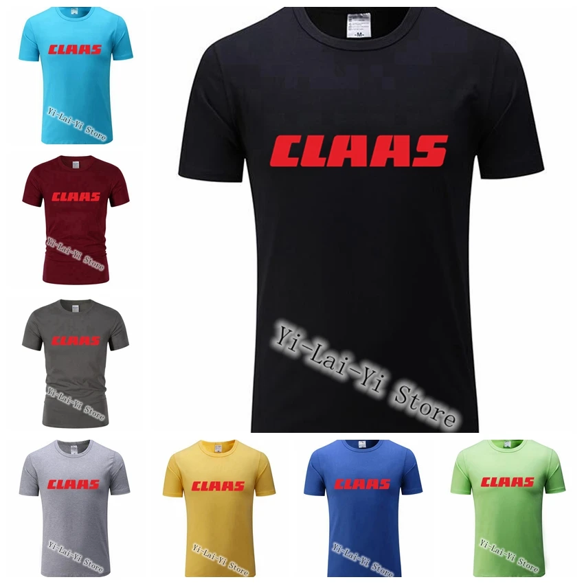 

Brand New T Shirt O-Neck Men Car Short Sleeve Best Friend Claas TShirts Tractor Agriculture Logo Men's T-Shirt Man Cars TShirt
