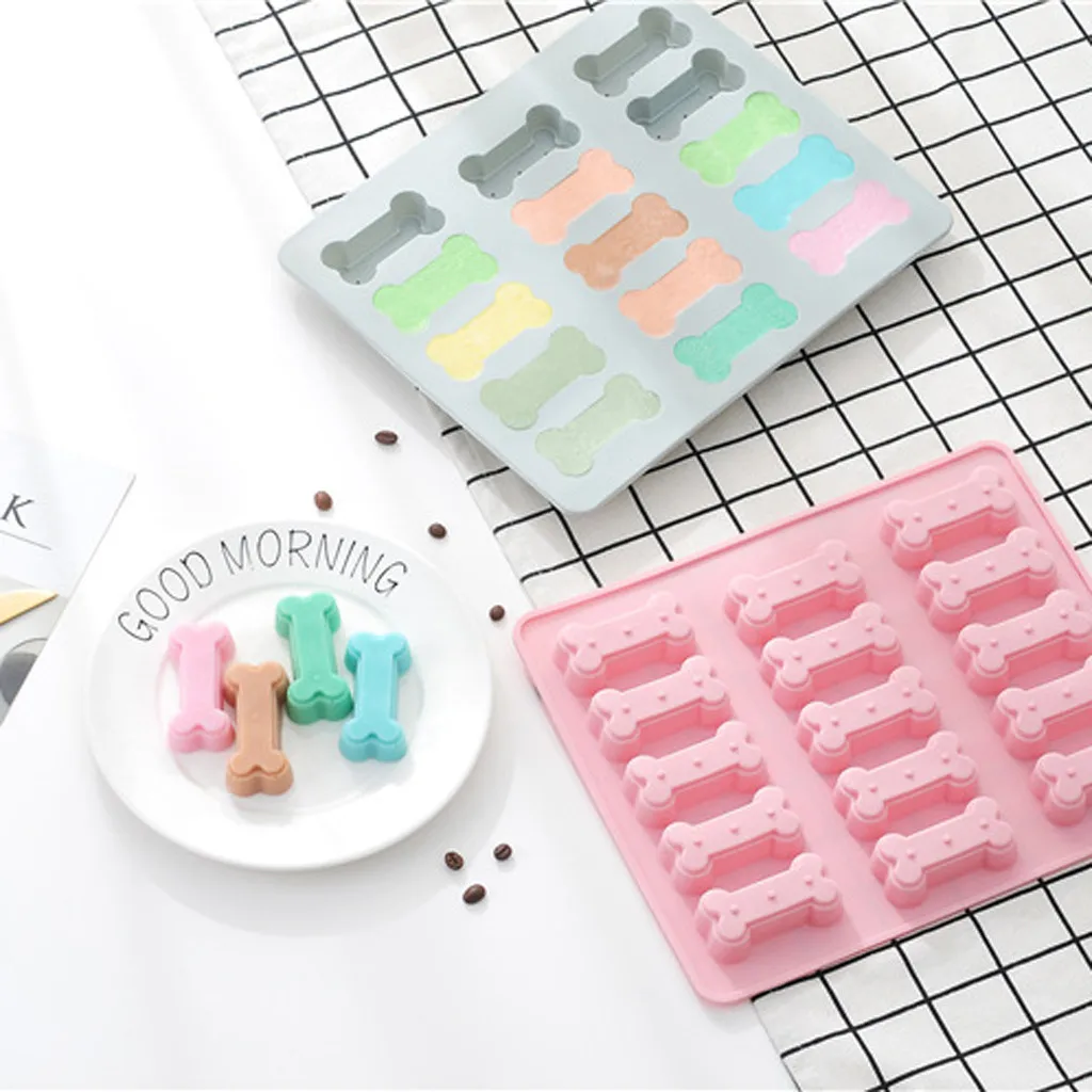 

Dog Bone Cake Love Maker Mould DIY Ice Cube Mold Silicone Ice Tray Ice Cube Maker Bar Kitchen Mold Baking Tray Cake Stand J15