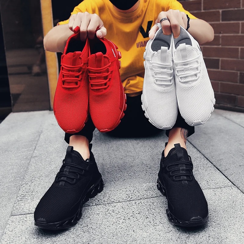 Blade Shoes Plus Size Men's Shoes 47 Breathable Running Shoes Mesh Training Shoes 46 New Style of 2019 Pure Color Casual Shoes Blade Shoes Plus Size Men's Shoes 47 Breathable Running Shoes Mesh Training Shoes 46 New Style of 2019 Pure Color Casual Shoes