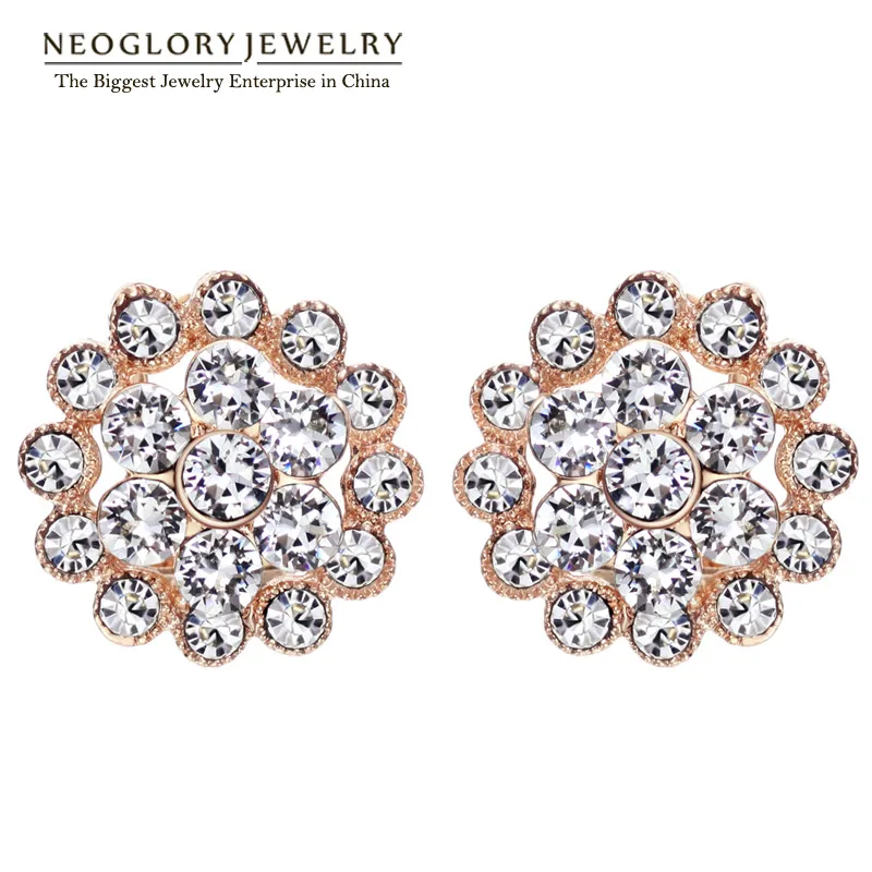 

Neoglory Shiny Star Designer Stud Earrings Brand Jewelry Austrian Rhinestone 2018 New gift for mas