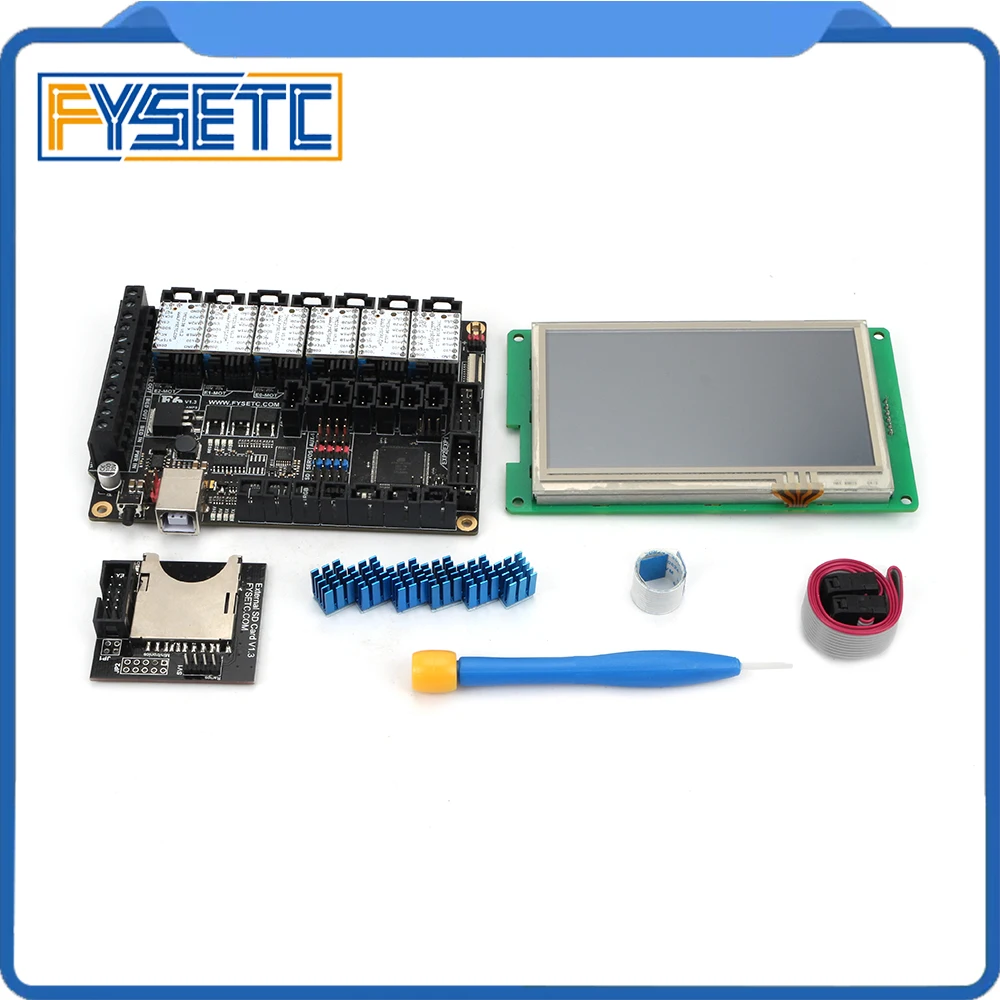 FYSETC F6 V1.3 материнская плата все-в-одном+ 4," сенсорный экран+ 6 шт TMC2100/TMC2208/TMC2130 v1.2/DRV8825/S109/A4988/ST820