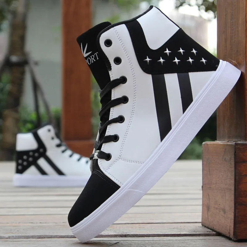 Männer Casual Skateboard Schuhe High Top Sneakers Sport Schuhe Atmungs Hip Hop Wanderschuhe Straße Schuhe Chaussure Homme- in