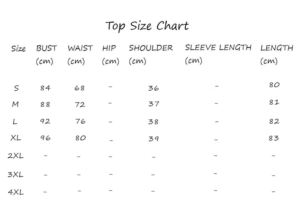 top size