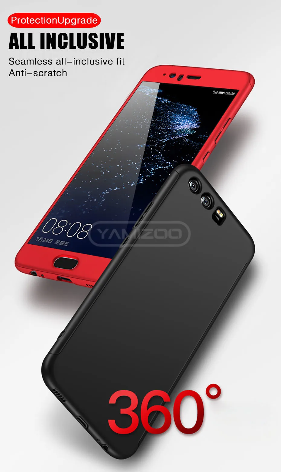 YAMIZOO 360 Full Cover For Huawei P20 P10 Lite Case Luxury Hard Phone Case P10 Plus With Glass Case For Huawei P20 Pro Case On (6)