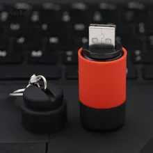 Coquimbo Super Mini 0.3W LED Flashlight USB Ultra Bright Rechargeable Pocket Keychain Light Multicolor USB LED Key Torch Light