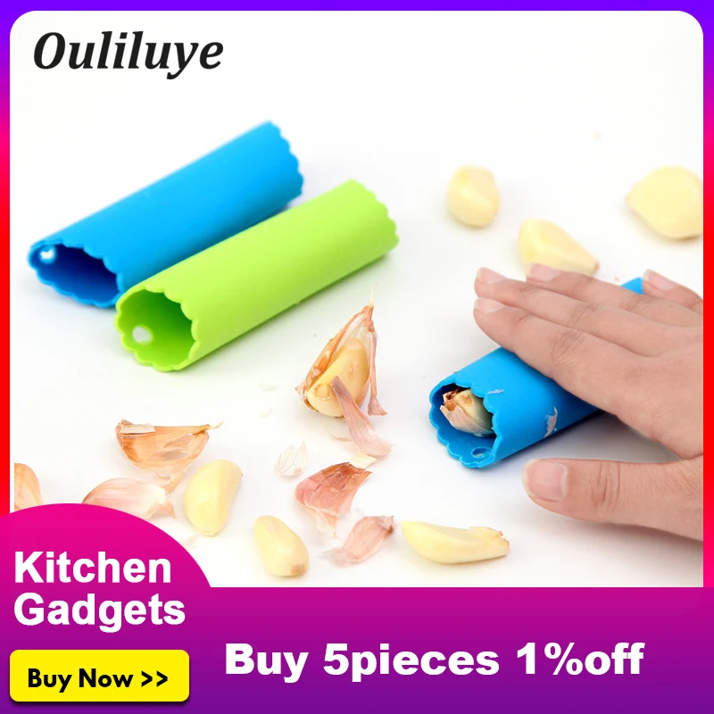 

New Soft Safe Silicone Garlic Peel Silicone Tube Convenient Garlic Peeling Zesters Tools Easy Cleaning Peeled For Kitchen Gadget
