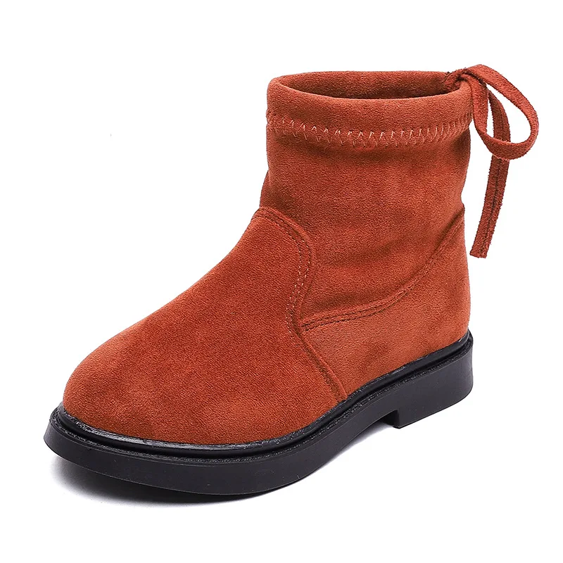 

2018 Winter Children Leather Suese Boot Girls Fashion Ankle Boot Shoes Girl Black Warm Shoe Casual Princess Girls Boots