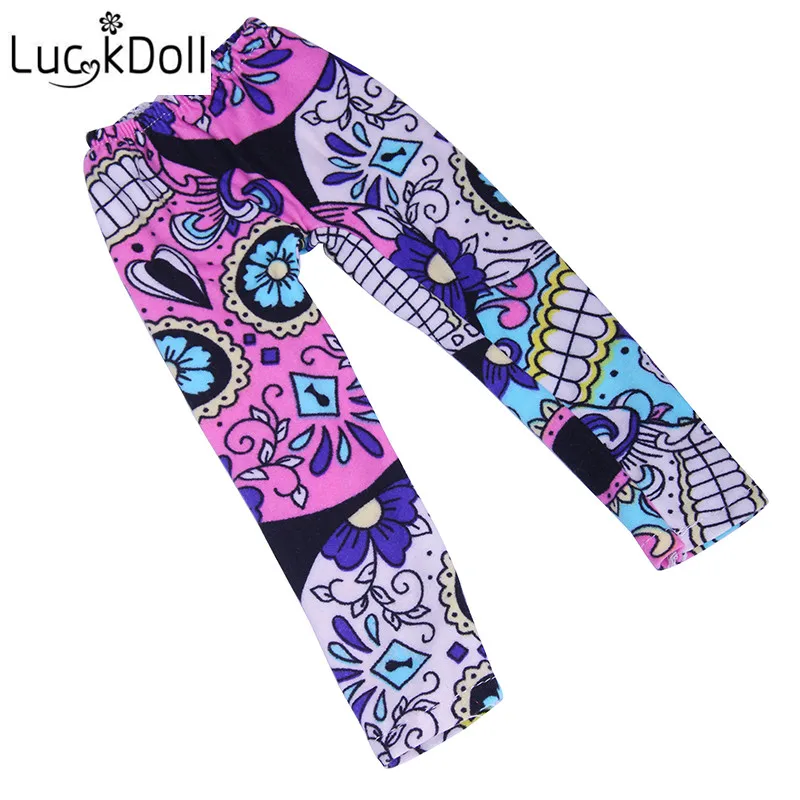 LUCKDOLL модные леггинсы подходят 18 дюймов Американский 43 см детская кукла одежда аксессуары, игрушки для девочек, поколение, подарок на день рождения