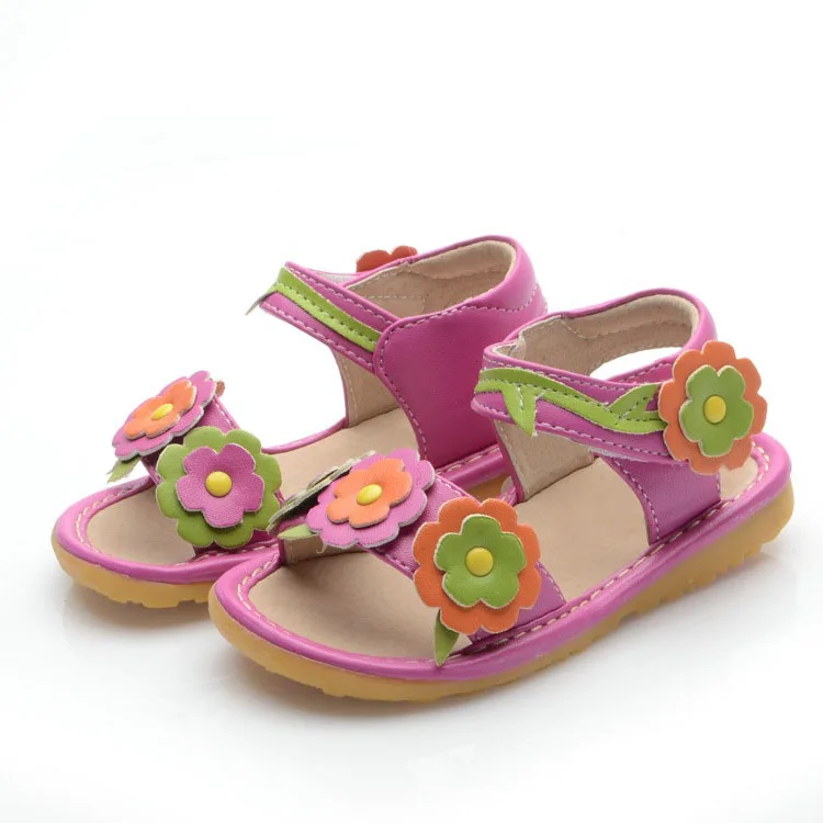 Baby Girl Flower Sandals Toddler Summer Shoes Squeaky Flower Sandals 1