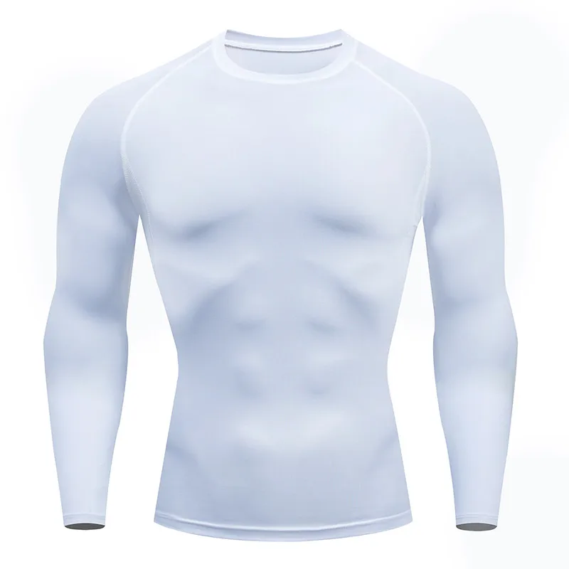 

Men's Gym Brand T-shirt cannotte Men's Muscle Fitness Men's Pure White Long Sleeve T-Shirt Shirt