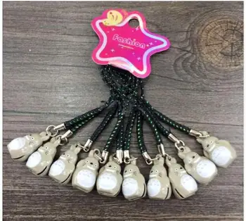 

50 pcs Cartoon My Neighbor Totoro Jingle Bells,Christmas Decoration,DIY Crafts,Cartoon Lanyard Accessories Bell key Chains gifts