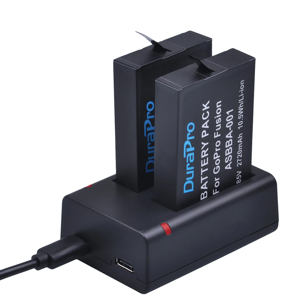 4 шт. для GoPro ASBBA 001 2720 мАч аккумулятор + двойное зарядное устройство USB экшн камеры